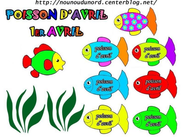 Gommettes Poisson Avril à Poissons Avril