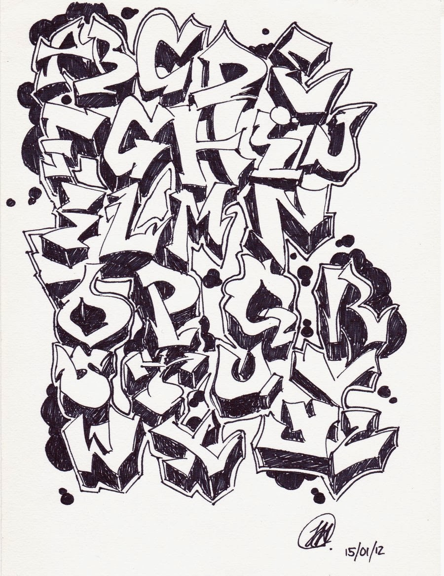 Graffiti Creator Styles: Graffiti Alphabet avec Alphabet En Tag 3D 