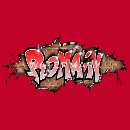 Graffiti Prénom Romain T-Shirt Premium Enfant  Spreadshirt serapportantà Tag Prenom 