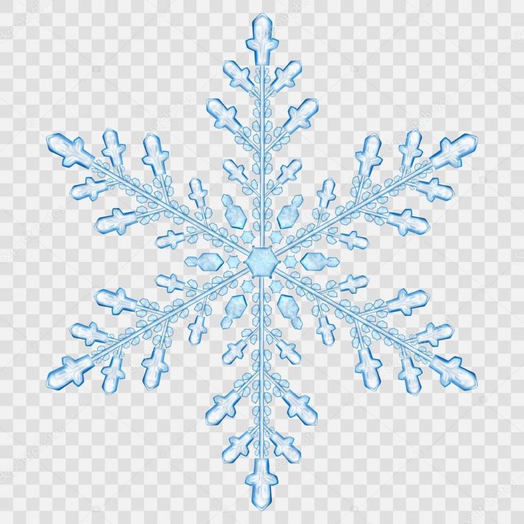 Grand Flocon De Neige Cristal Translucide Image pour Flocon Neige Dessin