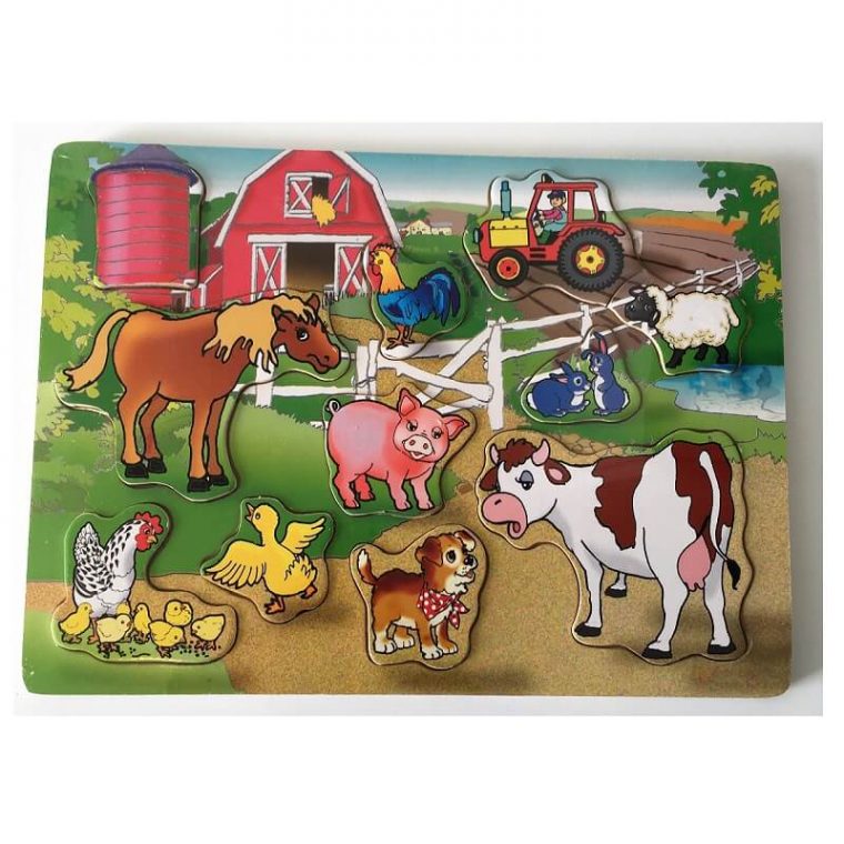 Grand Puzzle Les Animaux De La Ferme – Belle Idée Cadeau dedans Image Les Animaux De La Ferme