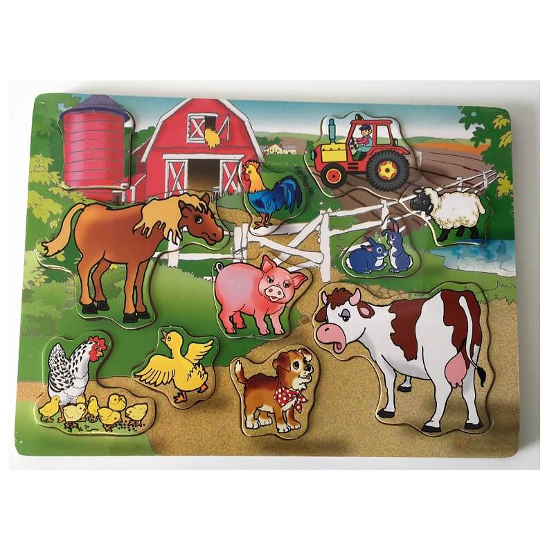 Grand Puzzle Les Animaux De La Ferme - Belle Idée Cadeau dedans Image Les Animaux De La Ferme 