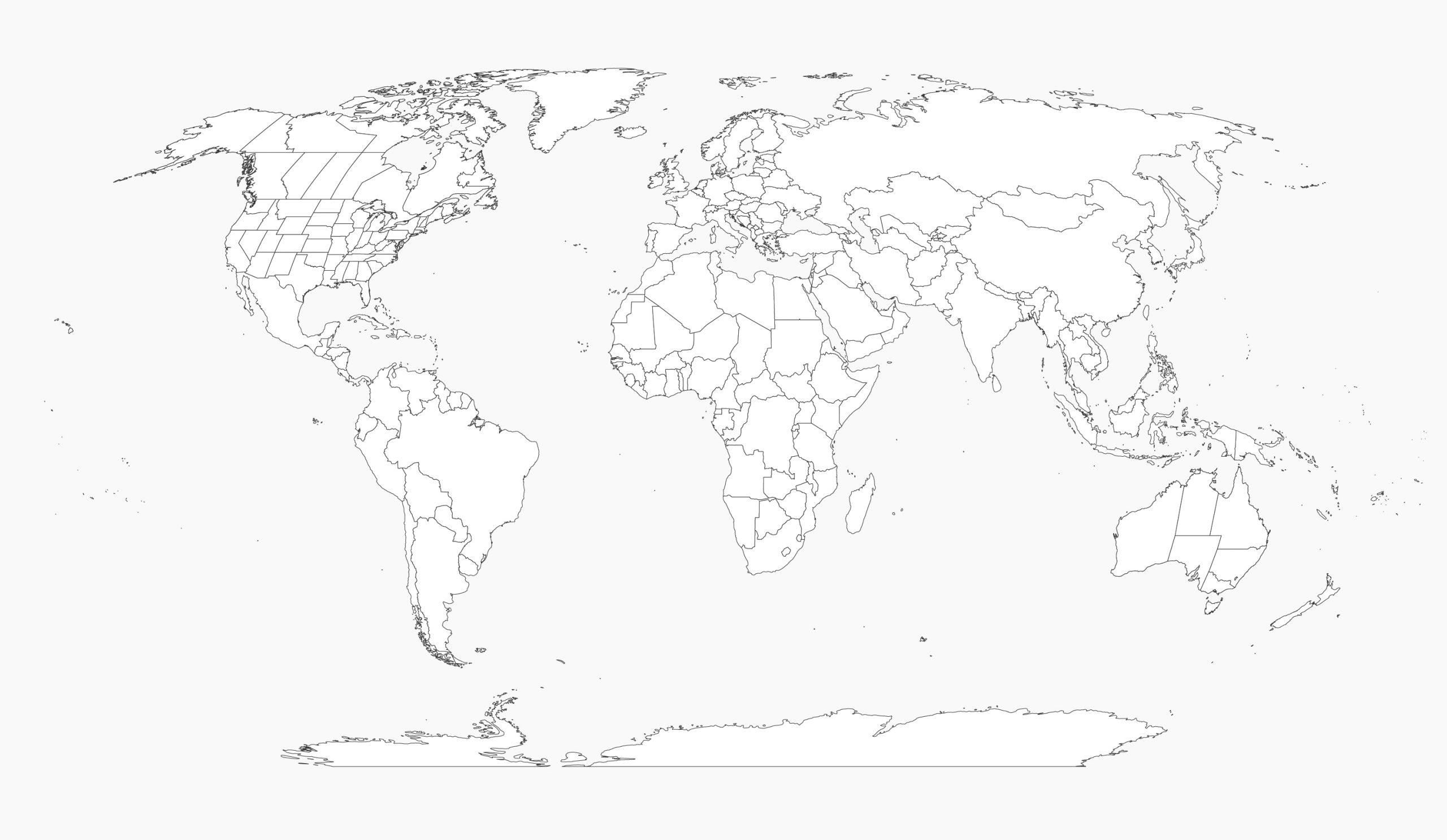 Grande Carte Du Monde Vierge À Imprimer Gratuite à Carte Postale Vierge À Imprimer 