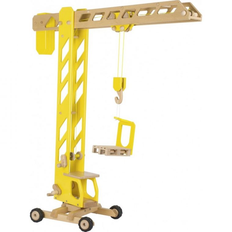 Grande Grue De Chantier En Bois – Jaune Bambin Bois, Jeux avec Jeux De Grue De Chantier Gratuit