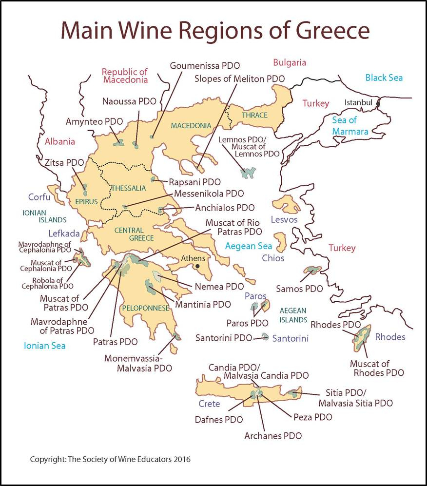 Greece: Swe Map 2018 - Wine, Wit, And Wisdom concernant Grece Regions 