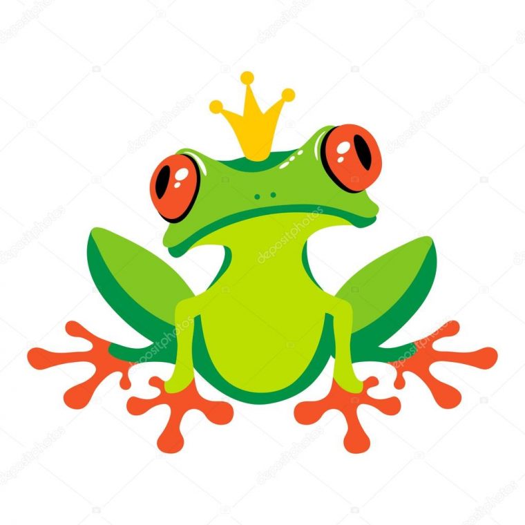 Grenouille Dessin Animé Avec Couronne — Image Vectorielle serapportantà Grenouille Dessin