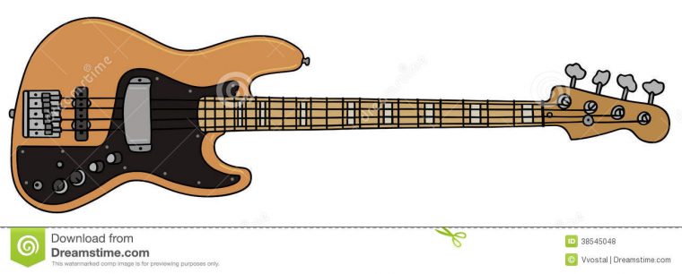 Guitare Basse Illustration De Vecteur. Illustration Du tout Dessin De Guitare Électrique