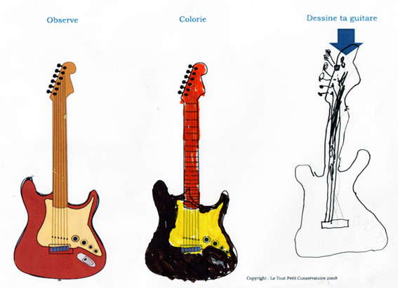 Guitare Electrique, Eveil Musical, Dessin, Coloriage De La intérieur Dessin Guitare Facile 