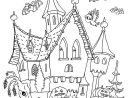 Halloween Haunted Little Castle - Halloween Adult Coloring concernant Dessin D Halloween