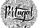 Hand Drawn Illustration Of Portugal With Lettering And dedans Portugal Dessin