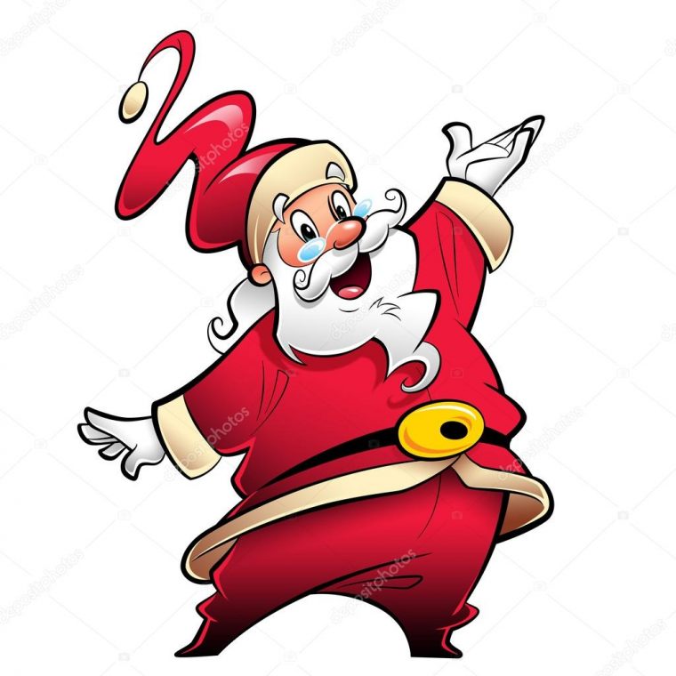 Happy Souriant Père Noël Personnage De Bande Dessinée De dedans Pere Noel Dessin