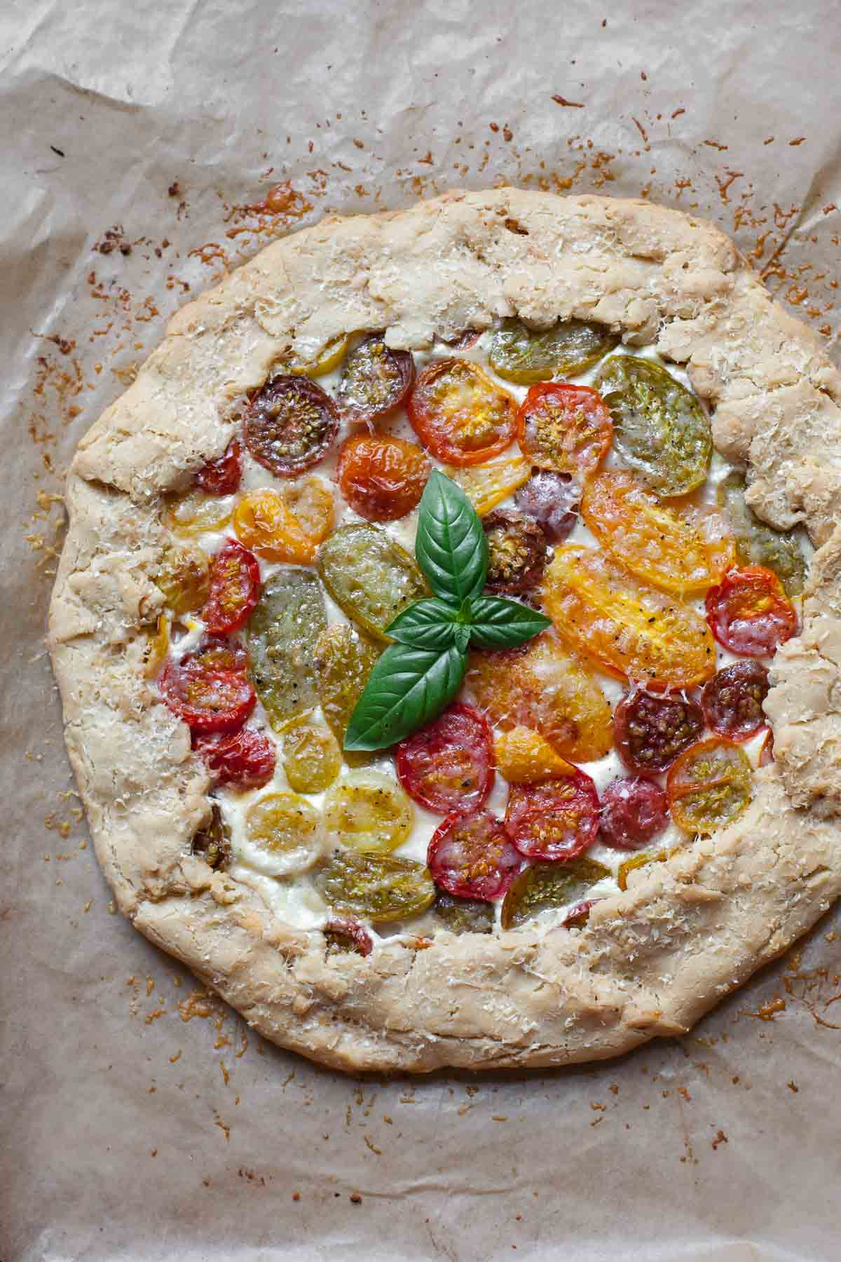 Heirloom Tomato Galette - A Calculated Whisk serapportantà Image Galette 