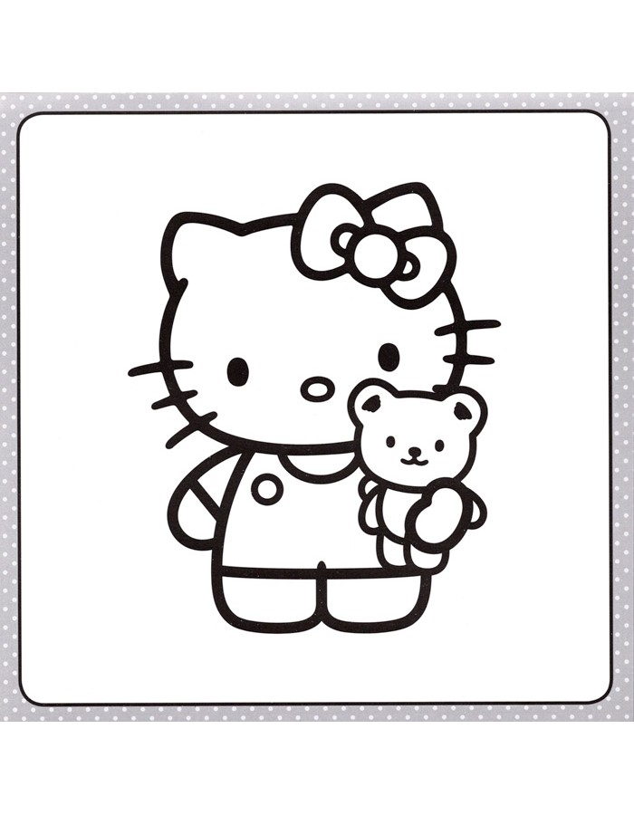 Hello Kitty : Bloc Géant De 56 Dessins À Colorier ! - À dedans Dessin Hello Kitty À Colorier 