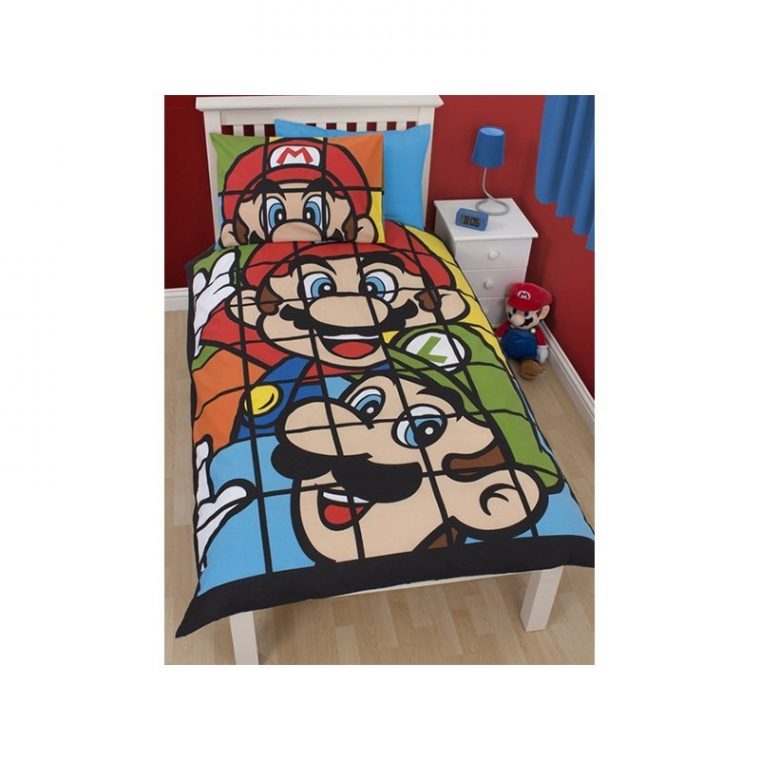 Housse De Couette Mario 1 Personne – Antiquités intérieur Couette Mario Bros