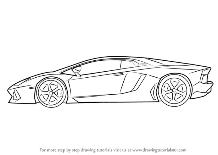 How To Draw Lamborghini Centenario Side View tout Dessin De Lamborghini