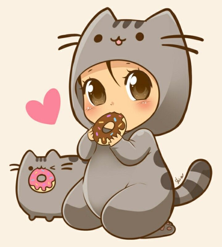 Hyper Cute  Pusheen Cute, Pusheen Cat, Cute Kawaii Drawings pour Dessin De Chat Manga 