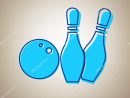 Icône Du Ballon De Quilles Vecteur — Image Vectorielle dedans Dessin Quille De Bowling