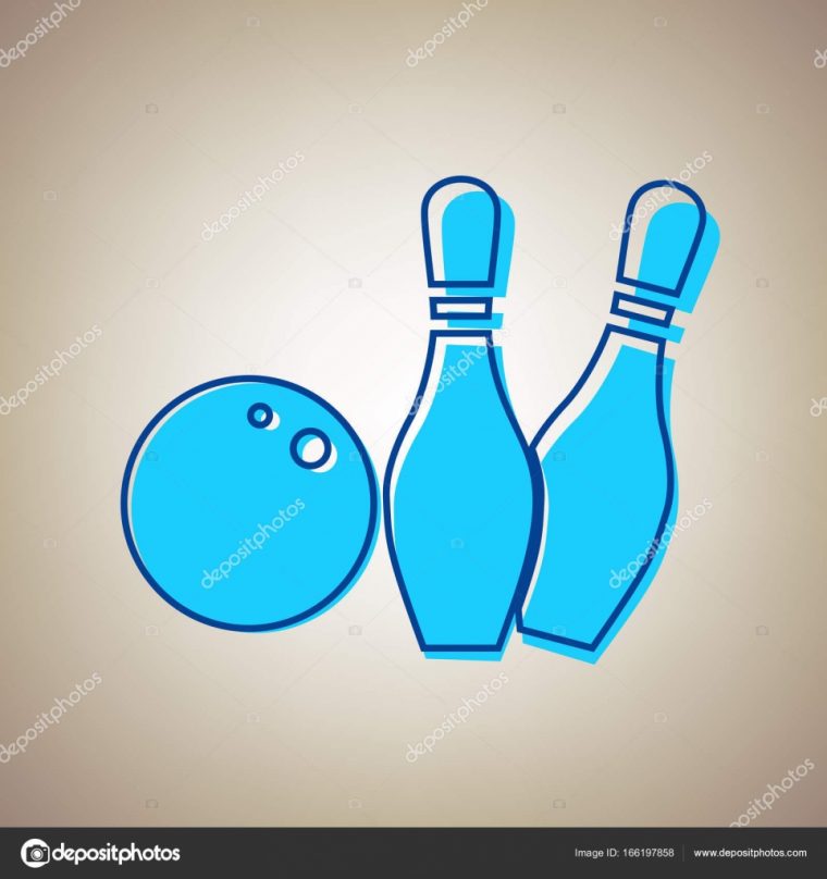 Icône Du Ballon De Quilles Vecteur — Image Vectorielle dedans Dessin Quille De Bowling