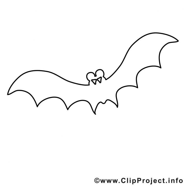 Illustration Chauve-Souris – Coloriage Halloween pour Dessin De Chauve-Souris D Halloween