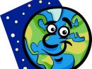 Illustration De Dessin Animé Drôle Planète Terre  Vecteur avec Dessin Planète