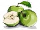 Illustration De Vecteur De Dessin Pommes Fruit Vert concernant Dessin De Fruits