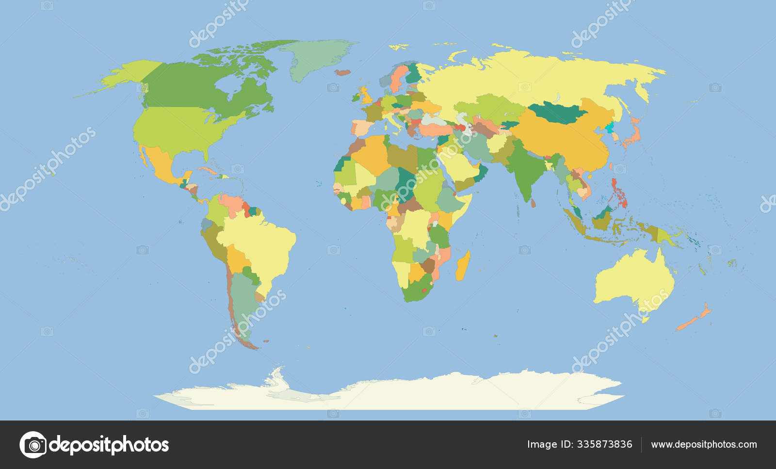 Illustration D'Une Carte Du Monde — Image Vectorielle destiné Un Carte Avec Les Continents Du Monde