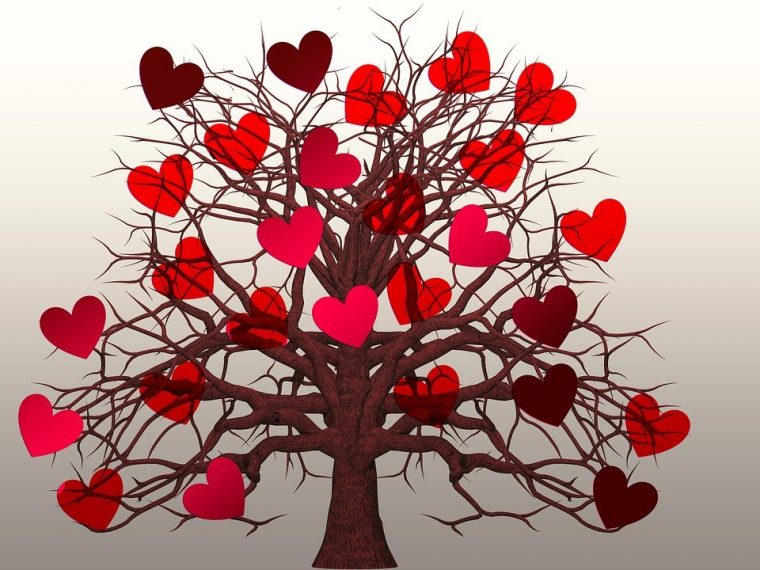 Illustration Gratuite: Coeur, Arbre, Amour, Saint Valentin pour Des Coeurs D Amour