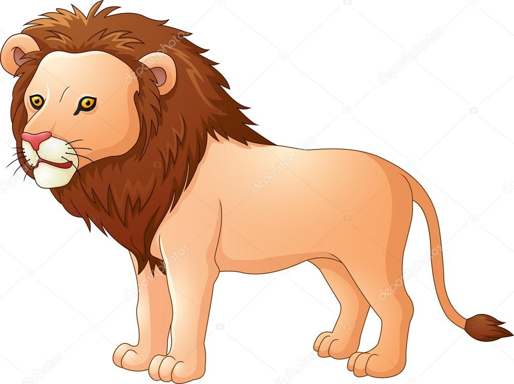 Illustration Vectorielle D&amp;#039;Un Lion Dessiné Debout Sur Fond pour Dessins Lion 