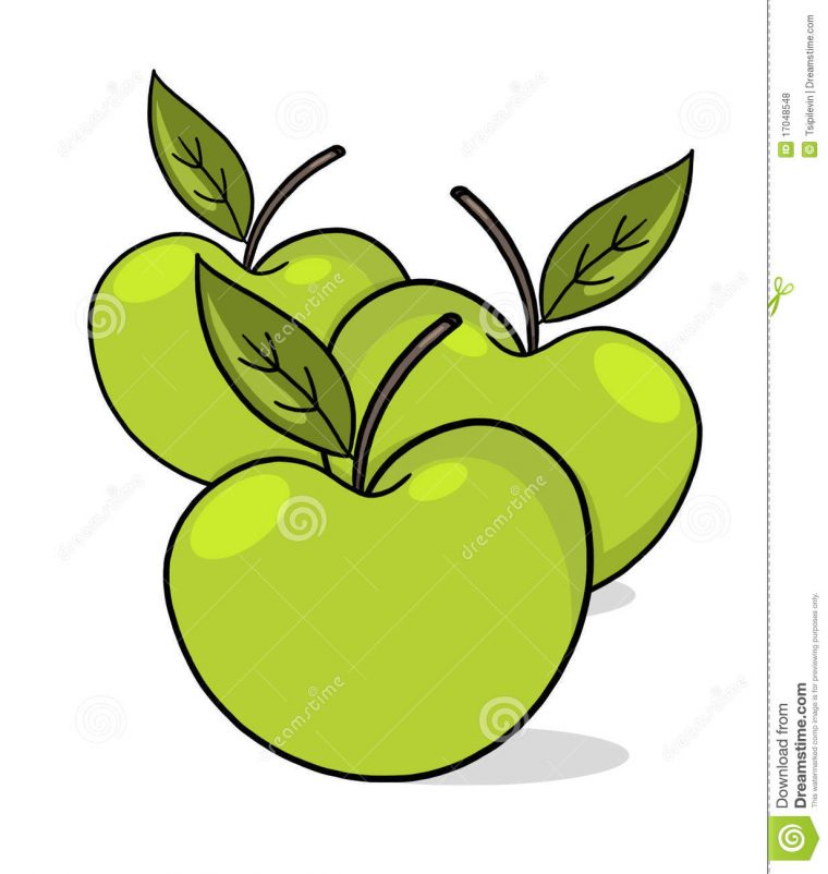 Illustration Verte De Pommes Illustration Stock tout Pommes Dessin