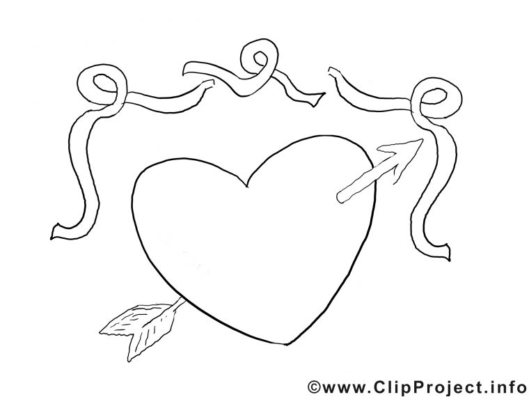 Image Coeur – Coloriage Saint-Valentin Illustration dedans Dessin De St-Valentin