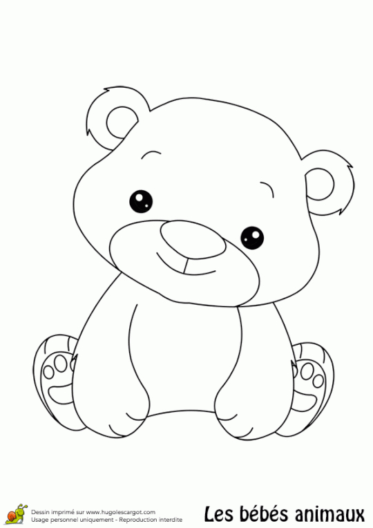 Image Coloriage Ours En Peluche - Free To Print à Dessiner Un Ours En Peluche 