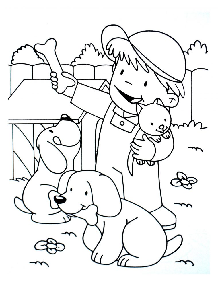 Image De Chien À Télécharger Et Colorier – Coloriages De dedans Dessin De Chien A Imprimer