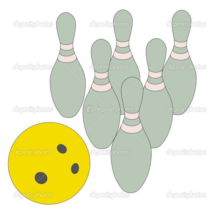 Image De Dessin Animé De Jeu De Quilles — Photographie dedans Dessin Quille De Bowling