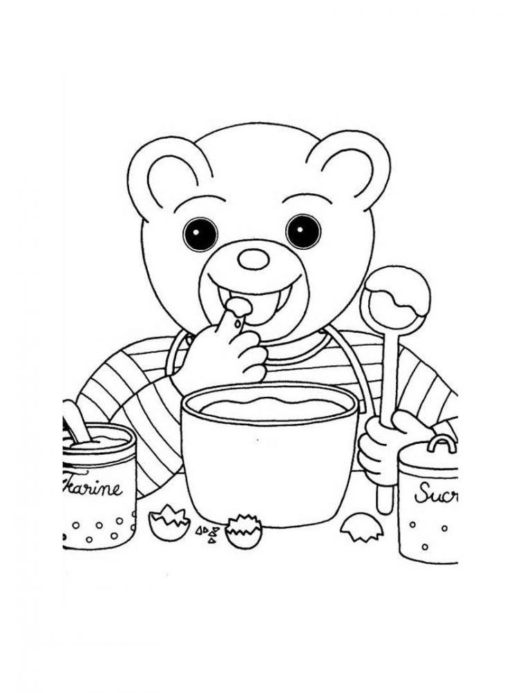 Image De Petit Ours Brun À Télécharger Et Colorier concernant Dessin Pour Les Petit