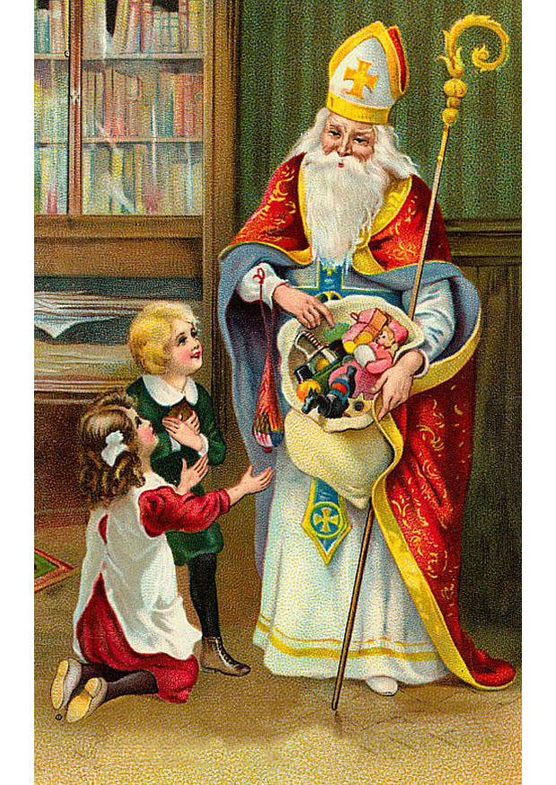 Image Enfants Avec Saint-Nicolas - Images Gratuites À destiné Images De St Nicolas 