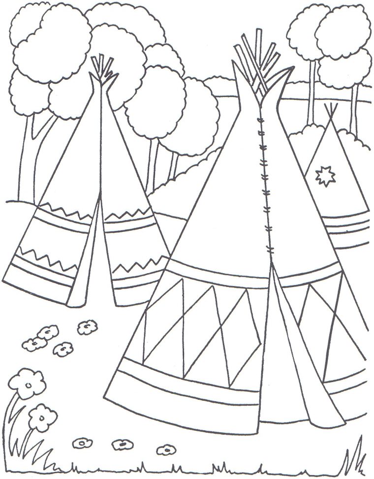 Indian Coloring Pages – Coloringpages1001  Free concernant Dessin Indien