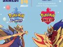 Invitation Anniversaire Pokemon Épée Et Bouclier, À encequiconcerne Cartes D Anniversaires À Imprimer