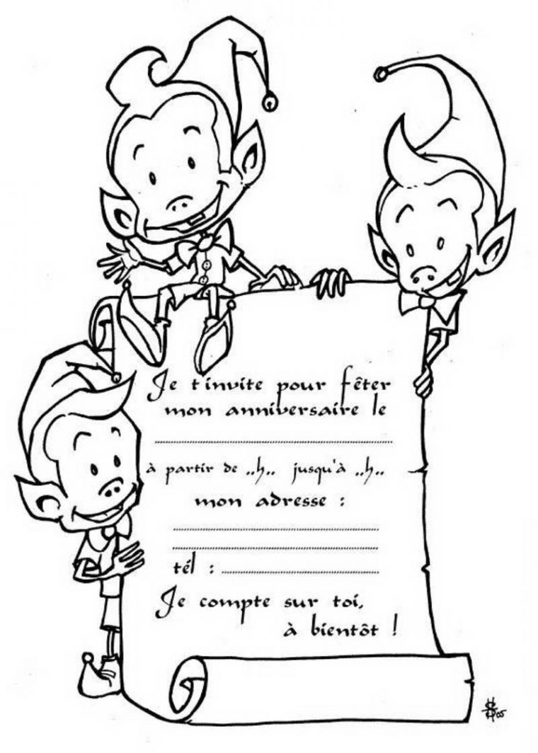 Invitations A Imprimer à Dessin Anniversaire À Imprimer