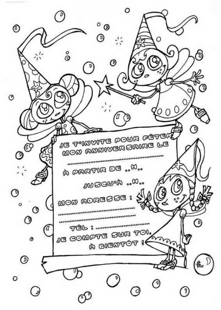 Invitations À Imprimer Anniversaire intérieur Dessin Anniversaire À Imprimer