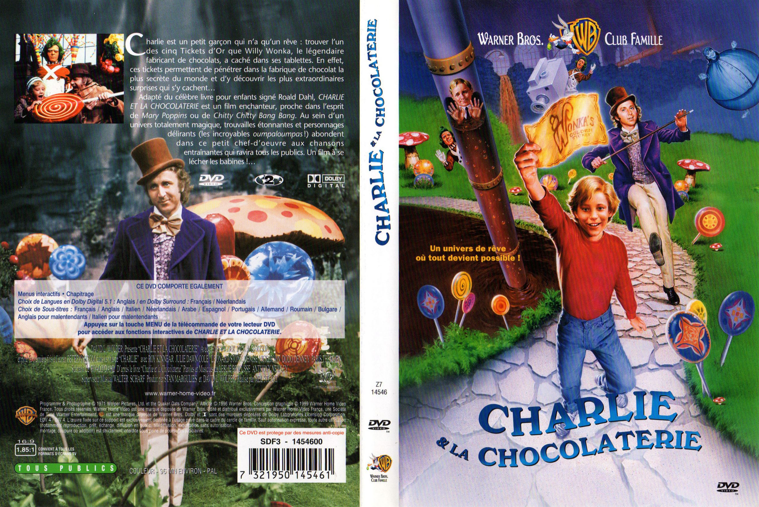 Jaquette Dvd De Charlie Et La Chocolaterie (1971) V2 encequiconcerne Affiche Charlie Et La Chocolaterie 