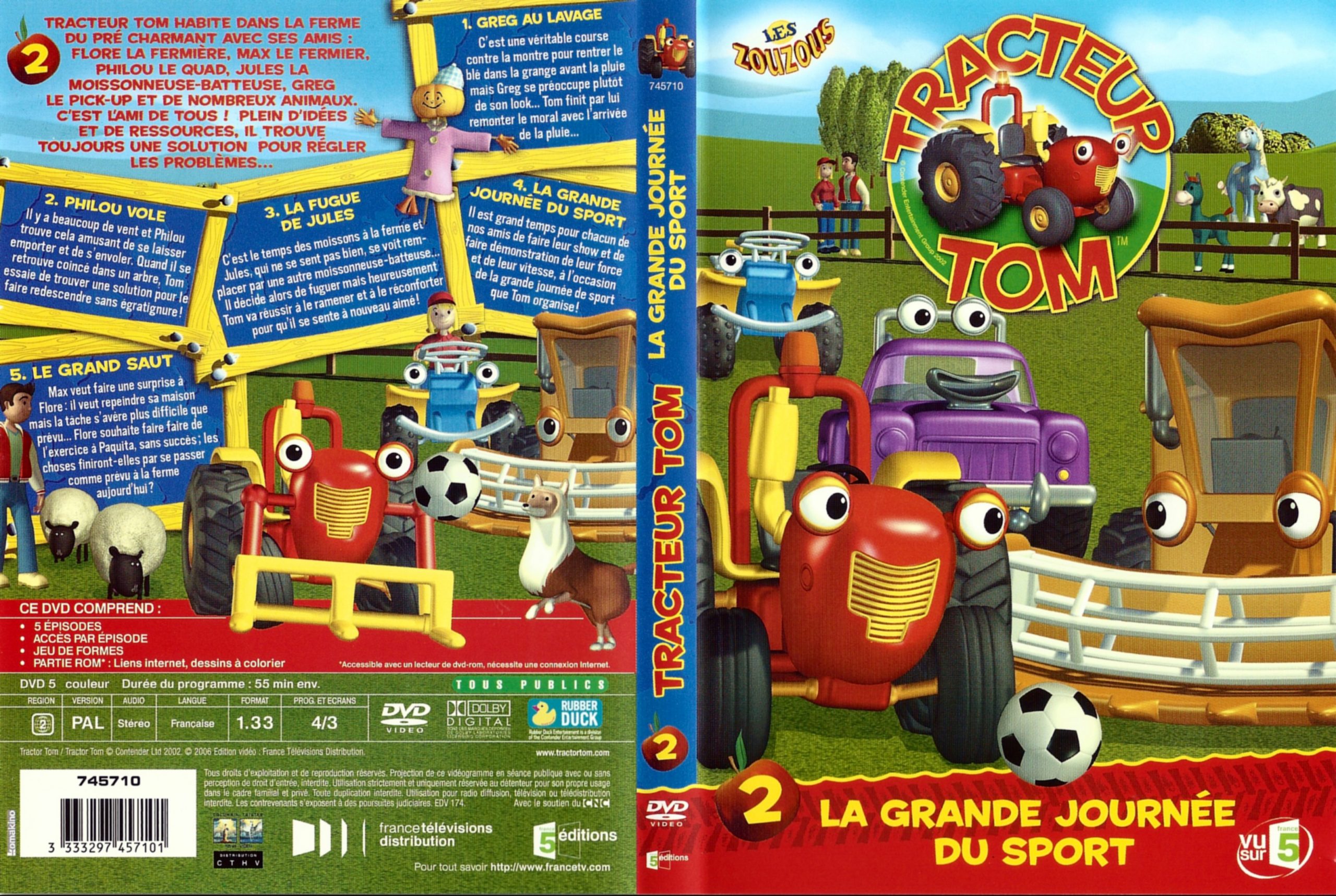 Jaquette Dvd De Tracteur Tom Saison 1 Vol 2 - Cinéma Passion serapportantà Tracteur Tom 