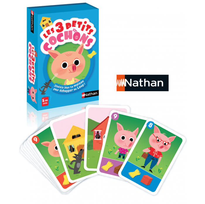 Jeu 3 Petits Cochons Diset - Jeux De Société à Le Loup Et 3 Petit Cochon 