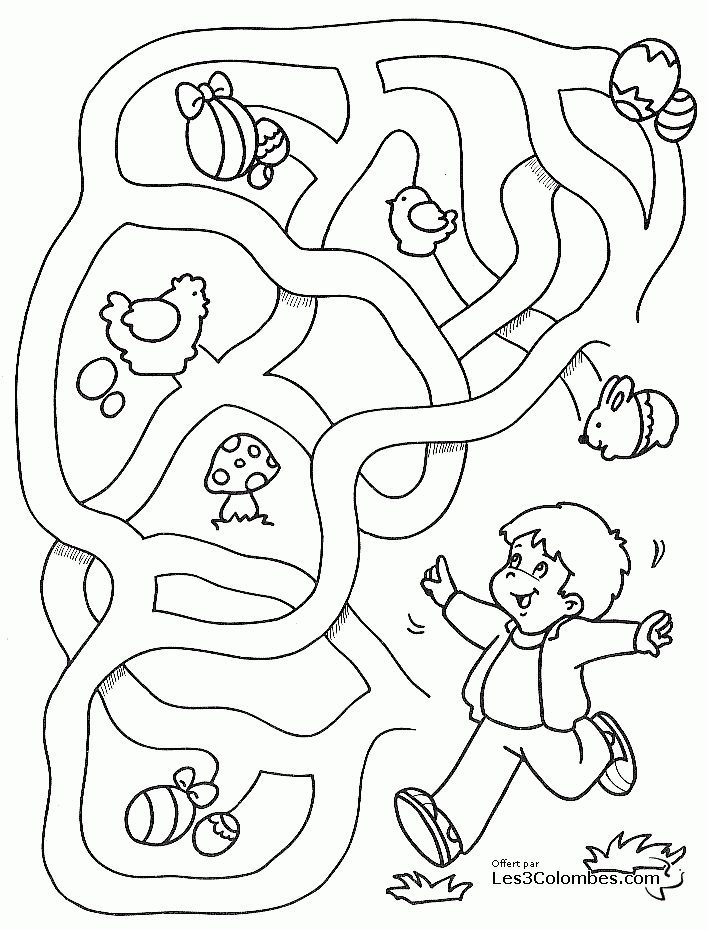 Jeu Coloriage Labyrinthe - Labyrinthes À Colorier serapportantà Dessins D Enfants À Colorier 