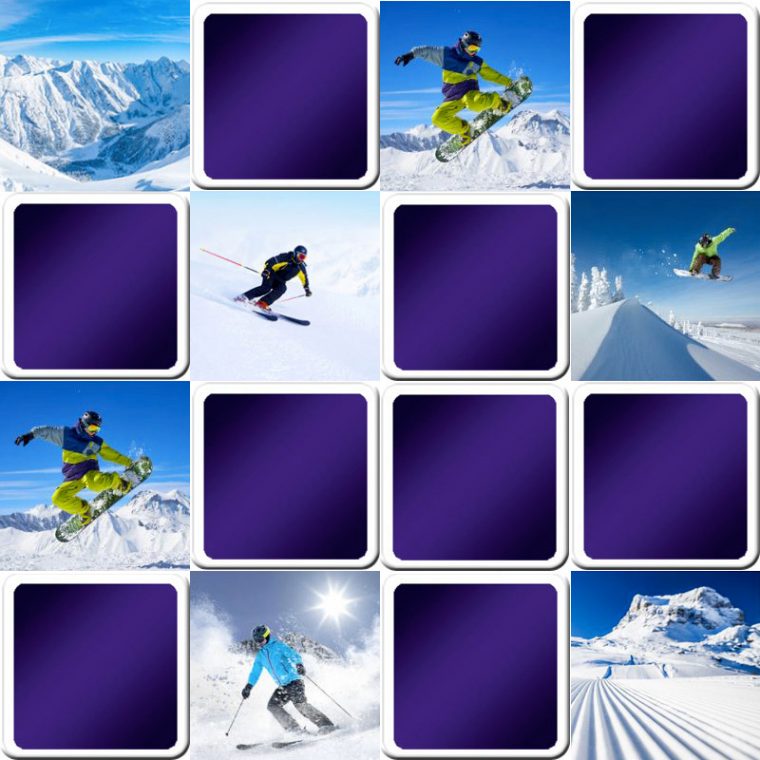 Jeu De Memory Adulte – Ski Et Snowboard – En Ligne Et dedans Memory Gratuit En Ligne