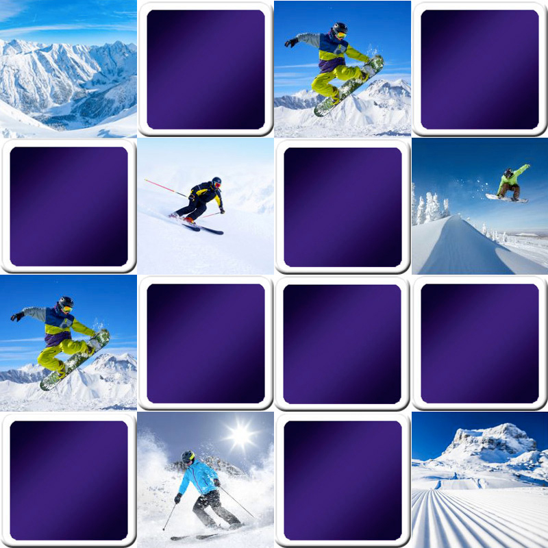 Jeu De Memory Adulte - Ski Et Snowboard - En Ligne Et dedans Memory Gratuit En Ligne 