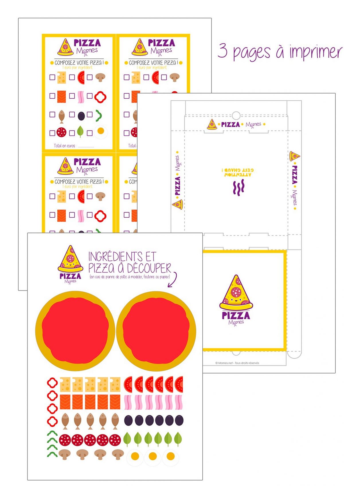 Jeu De Mini-Pizza À Imprimer  Jeux A Imprimer, Jeux En à Suite Logique Les Maisons Momes Net