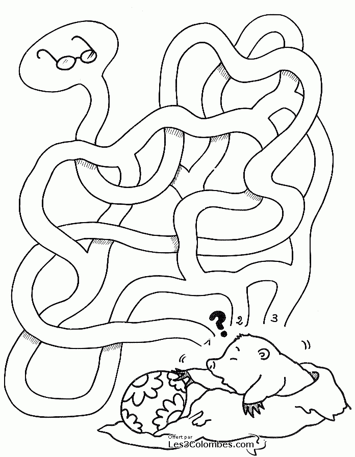 Jeu-Labyrinthe-Paques-9 - Coloriage En Ligne Gratuit Pour dedans Coloriage Labyrinthe 