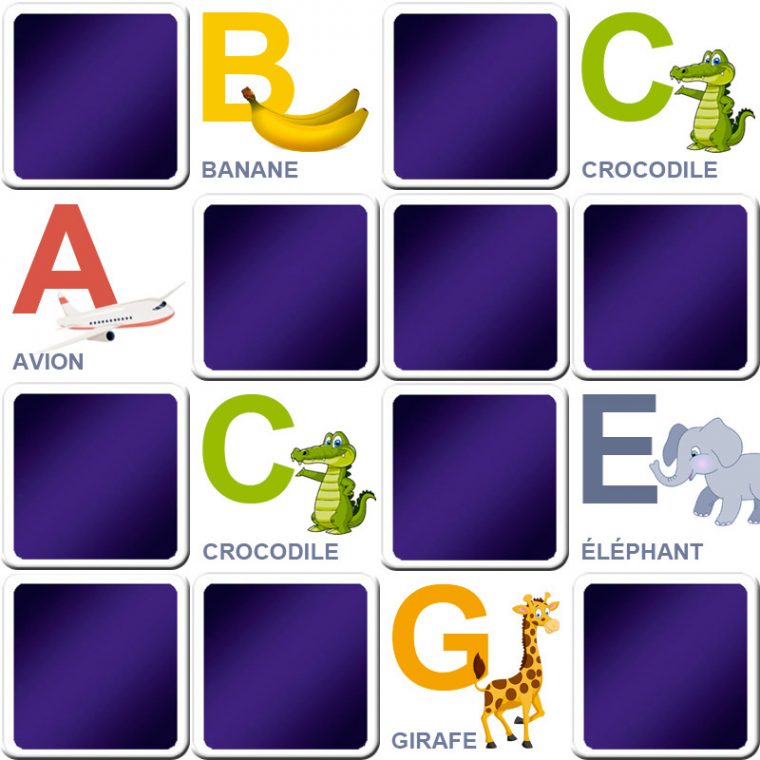 Jeu Memory – Apprendre Facilement L'Alphabet – En Ligne avec Alphabet En Ligne