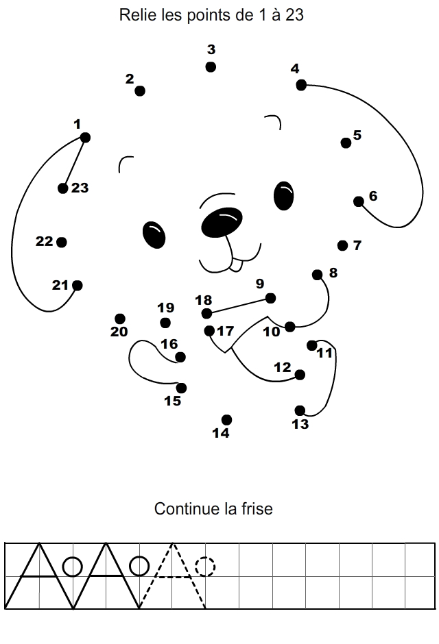 Jeu Relier Les Points À Imprimer  Points À Relier dedans Coloriage Point À Relier