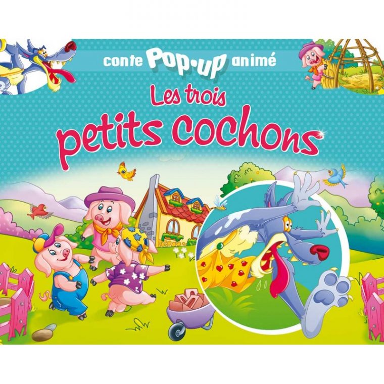 Jeunesse – Conte Pop-Up Animé Les Trois Petits Cochons dedans Les Trois Petit Cochon Conte